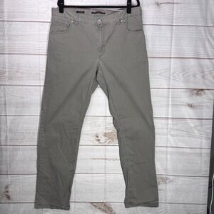 Alberto Stone Modern Fit Fadeout Twill Pant 38x34 Stretch Light Denim Chino